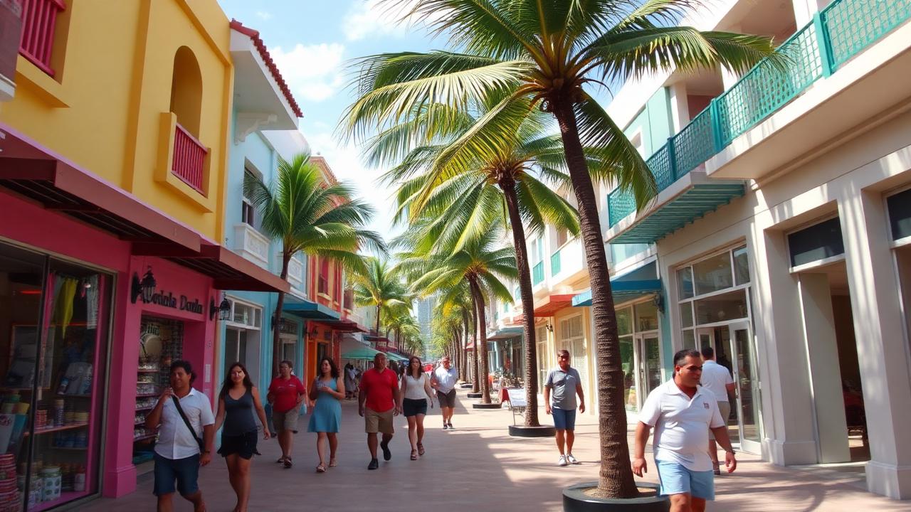 Vista de Quinta Avenida, Centro, Playa del Carmen